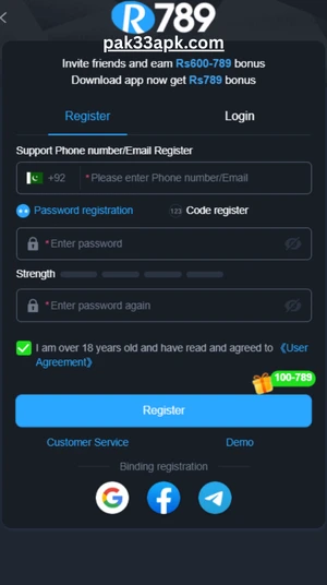 R789 Game Login and Register
