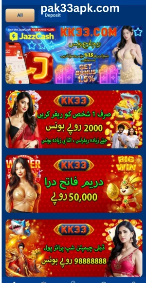 refer and bonuses in kk33 game