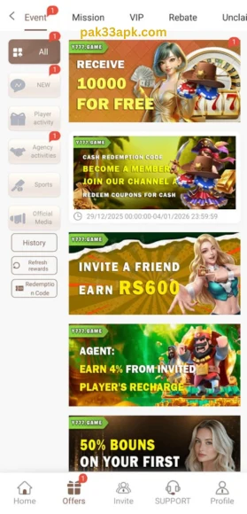 bonuses and rewards in y777 game