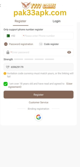 y777 game login and register