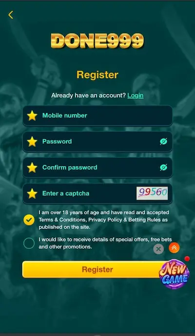 Done999 Game Register